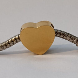 Gold Tiny Sliding Heart Charm - Image 5