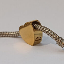 Gold Tiny Sliding Heart Charm - Image 6