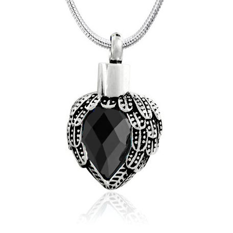 Angels Wings Heart - Black
