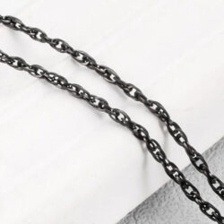Black Stainless Steel Double Link Chain