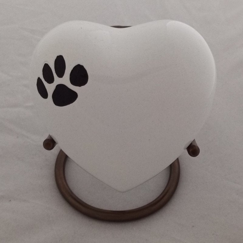 White Paw Heart Urn - Image 2