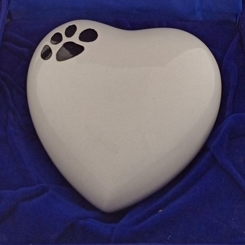 White Paw Heart Urn - Image 4