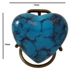 Marble Blue Heart Urn - Image 3