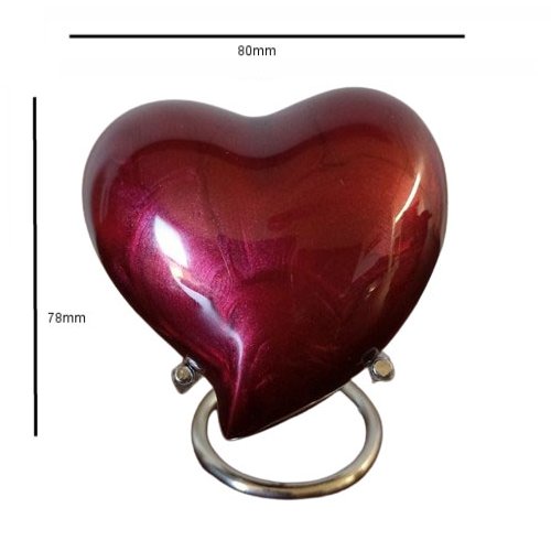 Swift Deep Red Heart Urn - Image 3