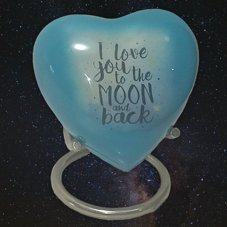 Moon and Back Heart Urn - Image 2