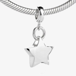 Hanging Silver Star Charm