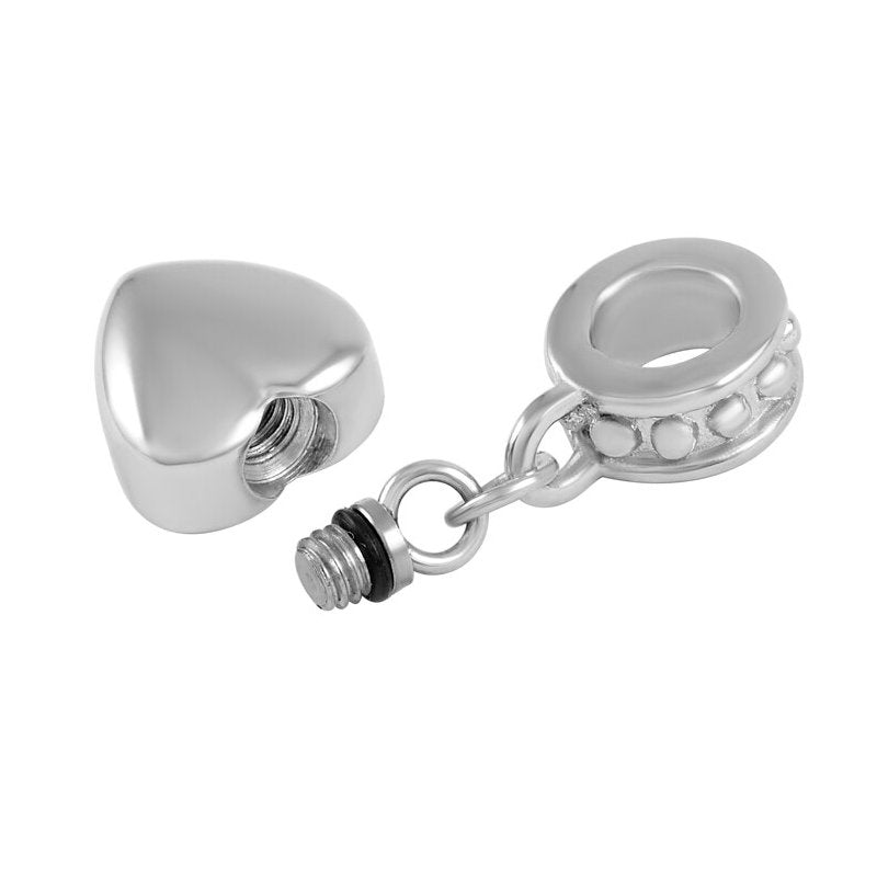 Hanging Silver Heart Charm - Image 2