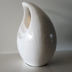 Heart in my Tear Drop Urn - White and Silver - Image 4