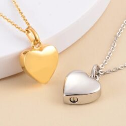 Gold Hanging Heart Pendant - Image 5