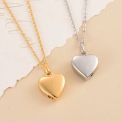 Gold Hanging Heart Pendant - Image 4