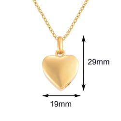 Gold Hanging Heart Pendant - Image 3