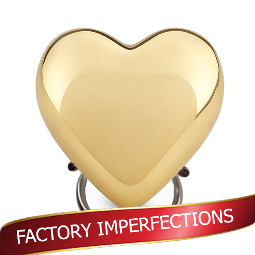 Imperfect Gold Heart Urn