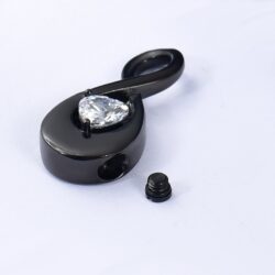 Black Infinity with Heart Gem - Image 4