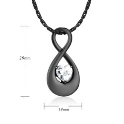 Black Infinity with Heart Gem - Image 3